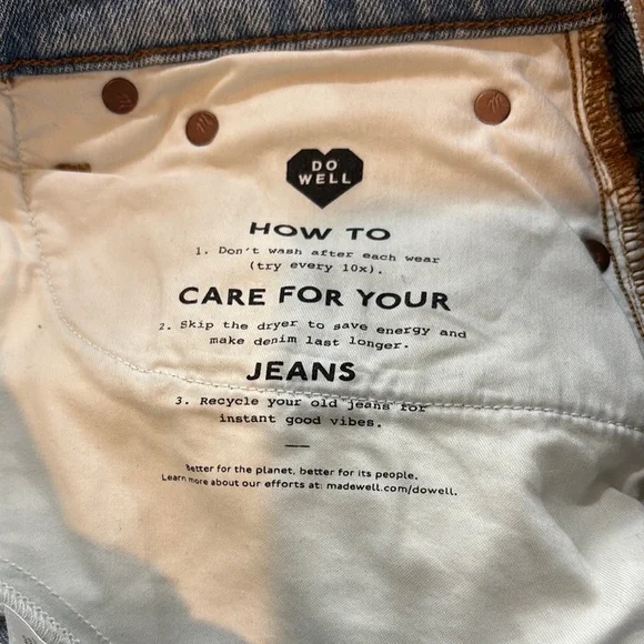 Madewell Blue Relaxed Fit Ankle Jeans Size 29 - Picture 5 of 5